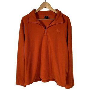 Starter Orange 1/4 Zip Fleece Size XL